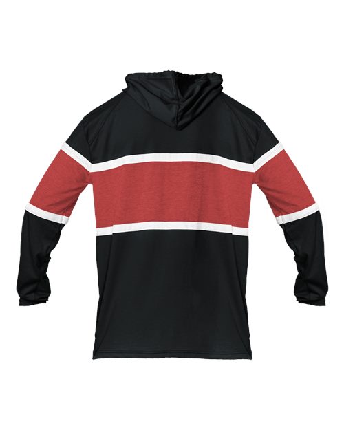 Badger Unisex United Hooded Long Sleeve T-Shirt - Back
