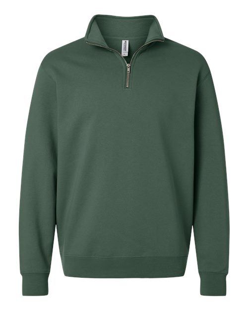 Independent Trading Co. Unisex 8.5 oz. Midweight Quarter-Zip Pullover - Alpine Green Front