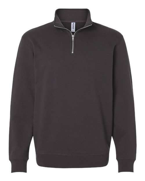 Independent Trading Co. Unisex 8.5 oz. Midweight Quarter-Zip Pullover - Asphalt Front