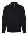 Unisex Midweight Quarter-Zip Pullover - Black Front