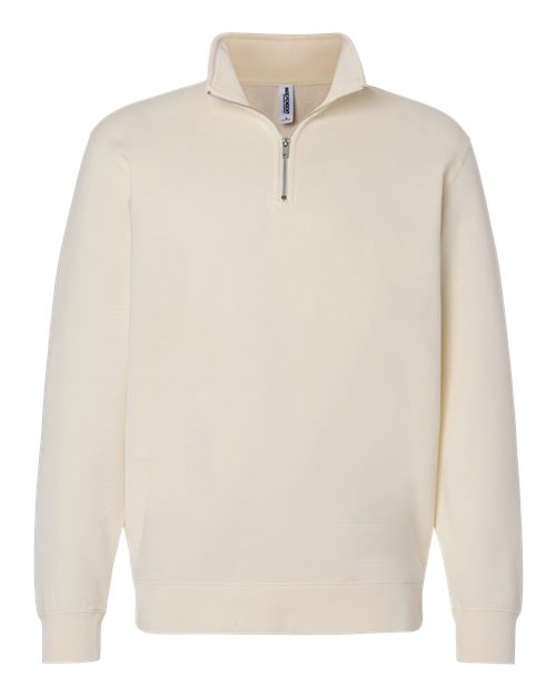 Independent Trading Co. Unisex 8.5 oz. Midweight Quarter-Zip Pullover - Bone Front