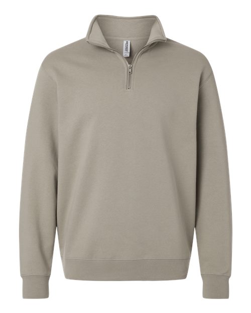 Independent Trading Co. Unisex 8.5 oz. Midweight Quarter-Zip Pullover - Cement Front