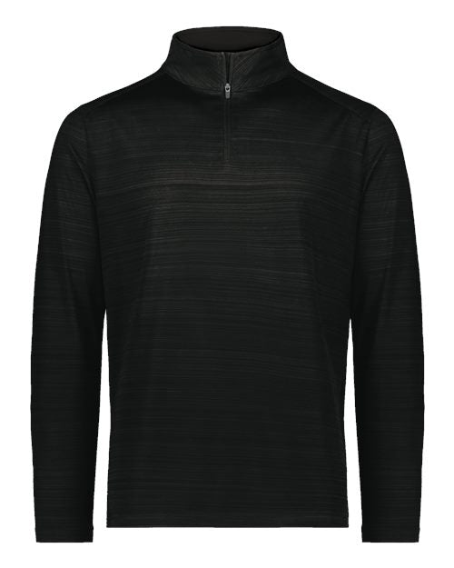 Augusta Sportswear Unisex Pursuit Quarter-Zip Pullover - Black Front