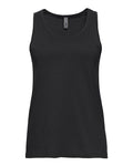 Women's Cotton Tank - Black Front