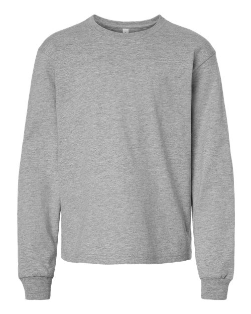 BELLA + CANVAS Youth 6oz. Heavyweight Long Sleeve Tee - Athletic Heather Front