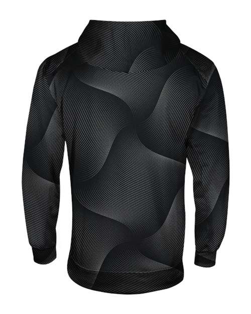 Badger Men's Warp Hooded Sweatshirt - Back