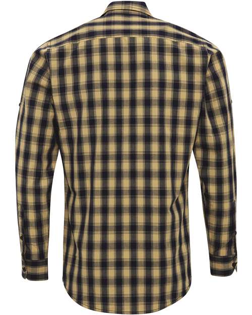 Artisan Collection by Reprime Men's Mulligan Check Cotton Shirt - Back