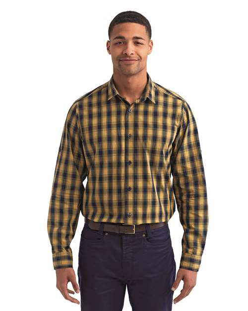 Artisan Collection by Reprime Men's Mulligan Check Cotton Shirt - Model Front