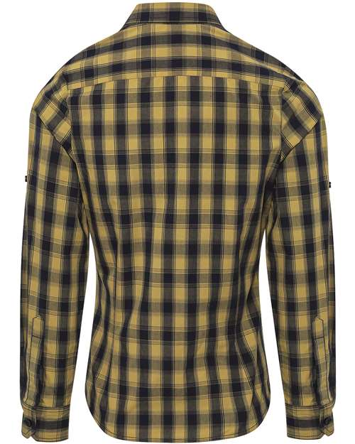 Artisan Collection by Reprime Women's Mulligan Check Cotton Dress Shirt - Back