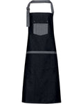Artisan Collection by Reprime Domain Contrast Denim Bib Apron - Black Denim Front