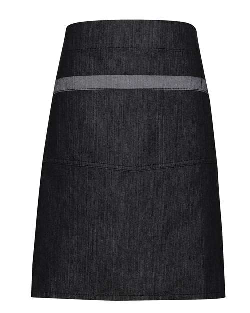 Artisan Collection by Reprime Domain Contrast Denim Waist Apron - Black Denim Front