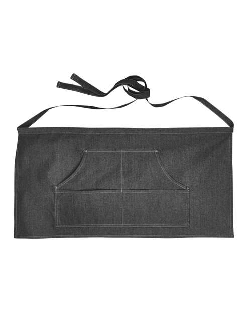 Artisan Collection by Reprime Jeans Stitch Denim Waist Apron - Black Denim Front