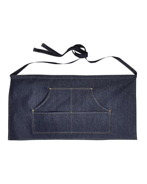 Artisan Collection by Reprime Jeans Stitch Denim Waist Apron - Indigo Denim Front