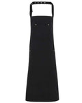 Artisan Collection by Reprime Chino Bib Apron - Black Front