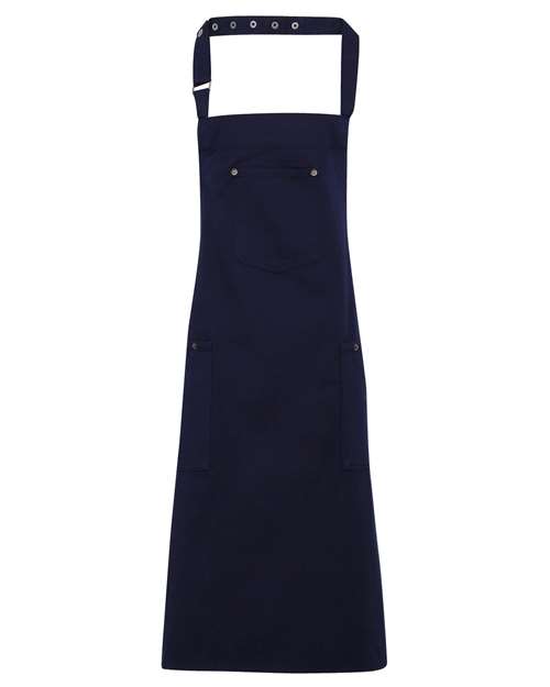 Artisan Collection by Reprime Chino Bib Apron - Navy Front