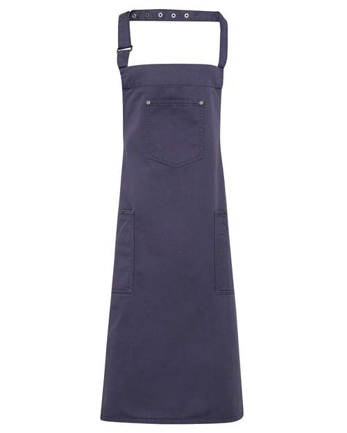Artisan Collection by Reprime Chino Bib Apron - Steel Front