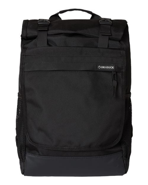 DRI DUCK Roll Top Backpack - Black Front