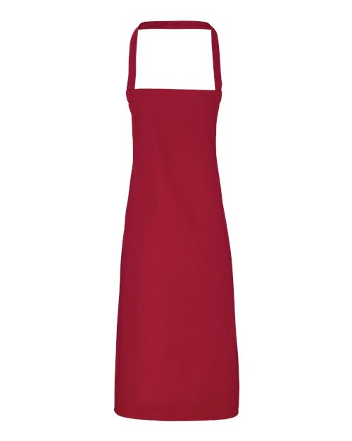 Artisan Collection by Reprime Organic Cotton Bib Apron - Burgundy Front