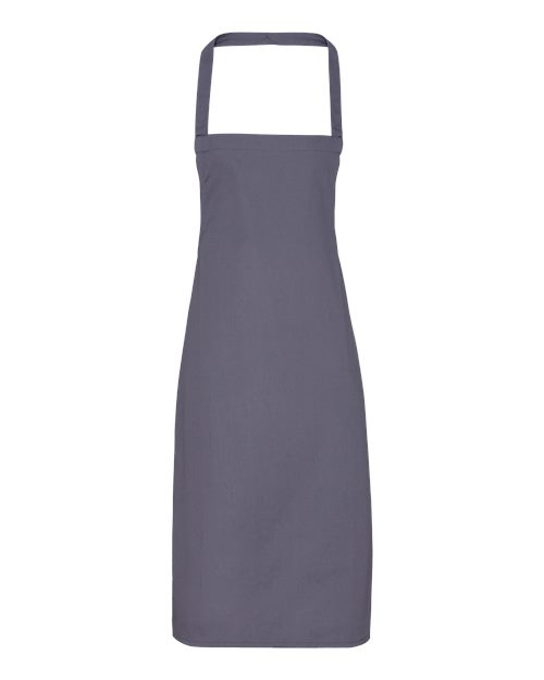Artisan Collection by Reprime Organic Cotton Bib Apron - Dark Grey Front