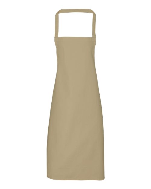 Artisan Collection by Reprime Organic Cotton Bib Apron - Khaki Front