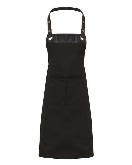 Artisan Collection by Reprime Espresso Bib Apron - Black/ Black Front