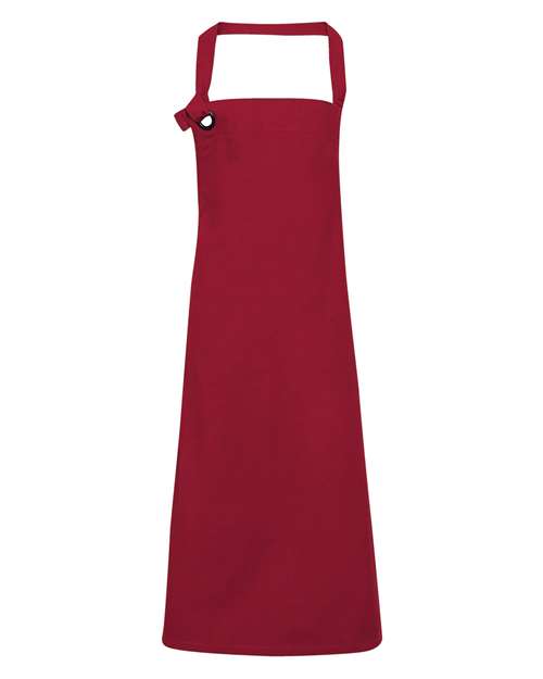 Artisan Collection by Reprime Calibre Heavy Cotton Canvas Bib Apron - Burgundy Front