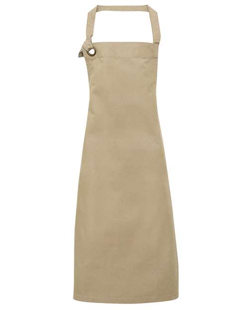 Artisan Collection by Reprime Calibre Heavy Cotton Canvas Bib Apron - Khaki Front