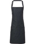 Artisan Collection by Reprime Jeans Stitch Denim Bib Apron - Black Denim Front