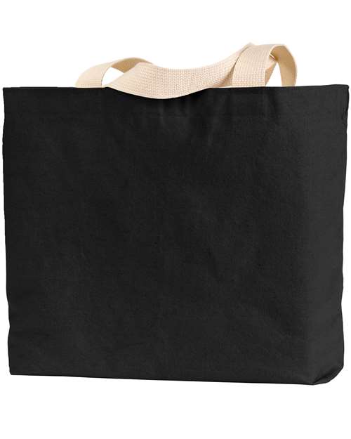 Bayside USA-Made Canvas Jumbo Tote Bag - Back