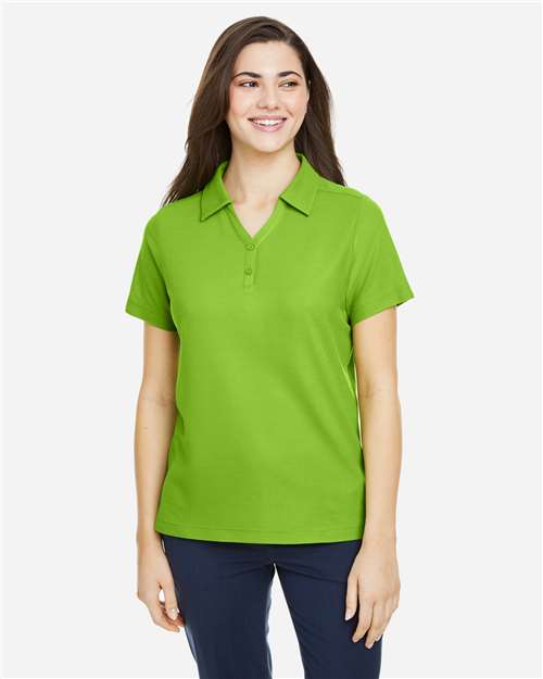 CORE365 Women's Fusion ChromaSoft™ Pique Polo - Model Front