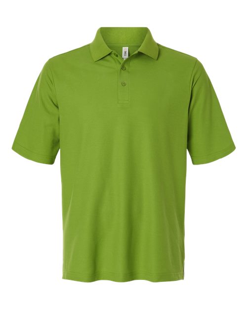 CORE365 Men's Resolve CVC Performance Pique Polo - Acid Green Front