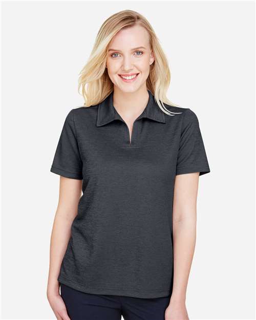 Devon & Jones Women's CrownLux Performance® Address Melange Polo - Model Front