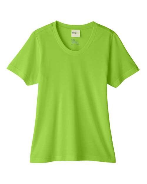CORE365 Women's Fusion ChromaSoft™ Performance T-Shirt - Acid Green Front
