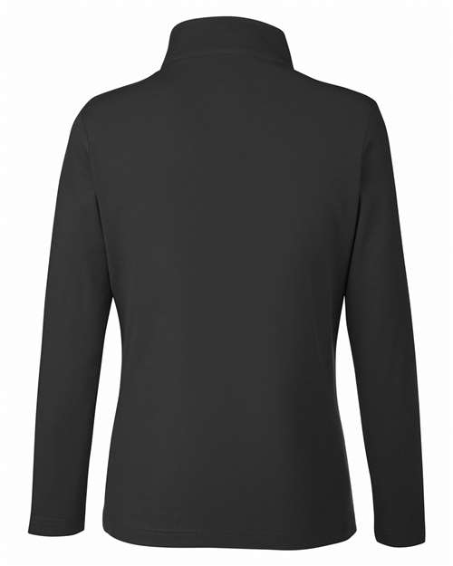 CORE365 Women's Fusion ChromaSoft™ Pique Quarter-Zip Pullover - Back