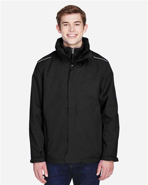 CORE365 Men's Region 3-in-1 Jacket with Fleece Liner - Model Front