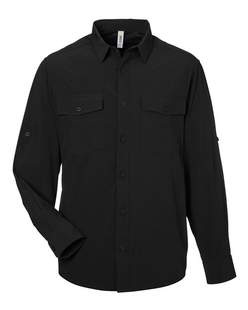 CORE365 Men's Ultra UVP® Marina Shirt - Black Front