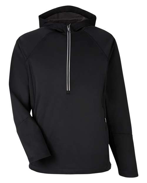 CORE365 Unisex Techno Lite Pullover Anorak - Black Front