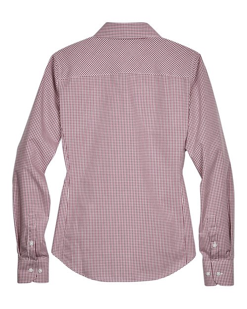 Devon & Jones Women's Crown Collection® Gingham Check Woven Dress Shirt - Back
