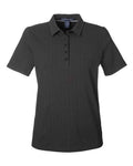 Devon & Jones Women's Crownlux Performance® Geo Polo - Black/ Graphite Front