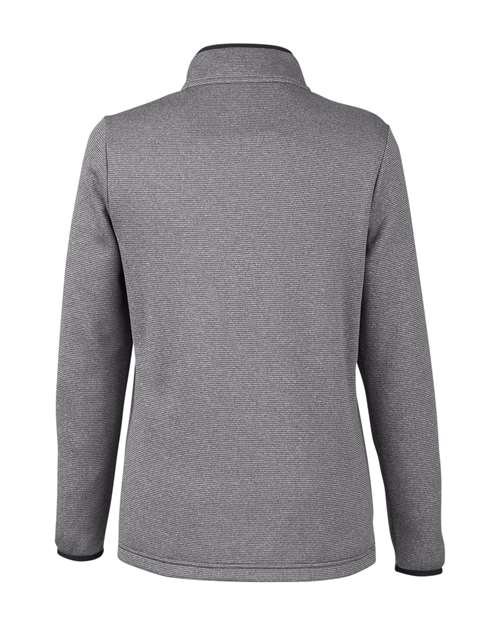 CORE365 Women's Venture Heathered Stripe Quarter-Zip Pullover - Back