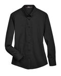 CORE365 Women's Operate Twill Shirt - Black Front
