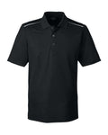 Men's Radiant Performance Piqué Polo with Reflective Piping - Black Front