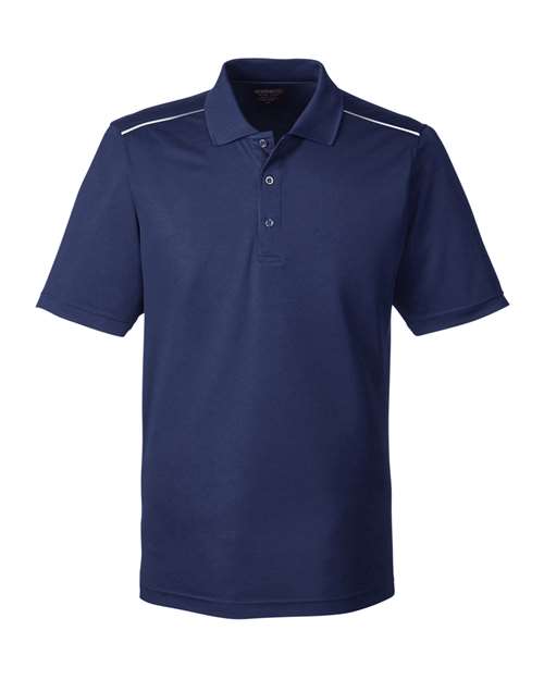 Men's Radiant Performance Piqué Polo with Reflective Piping - Classic Navy Front