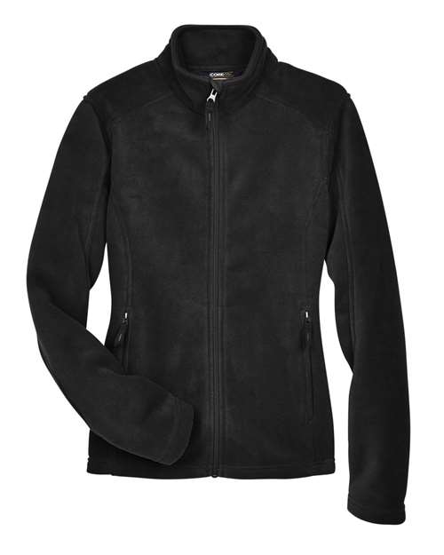 CORE365 Women's Journey Fleece Jacket - Black Front