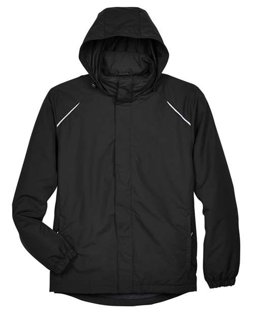 CORE365 Men's Profile Fleece-Lined All-Season Jacket - Black Front
