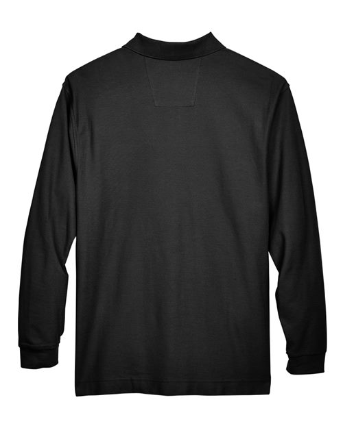 Devon & Jones Men's Pima Piqué Long Sleeve Polo - Back