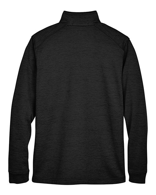 Devon & Jones Men's Newbury Mélange Fleece Quarter-Zip Pullover - Back