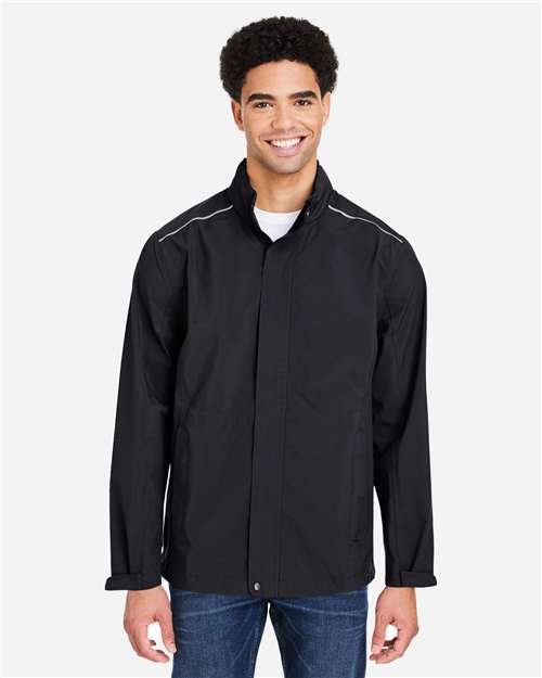 CORE365 Men's Barrier Packable Rain Jacket - Model Front