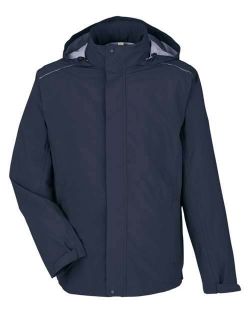 CORE365 Men's Barrier Packable Rain Jacket - Classic Navy Front