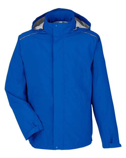 CORE365 Men's Barrier Packable Rain Jacket - True Royal Front